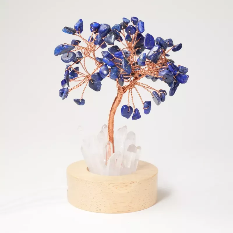 Kristall Lapis Lazuli LED Tree of Life