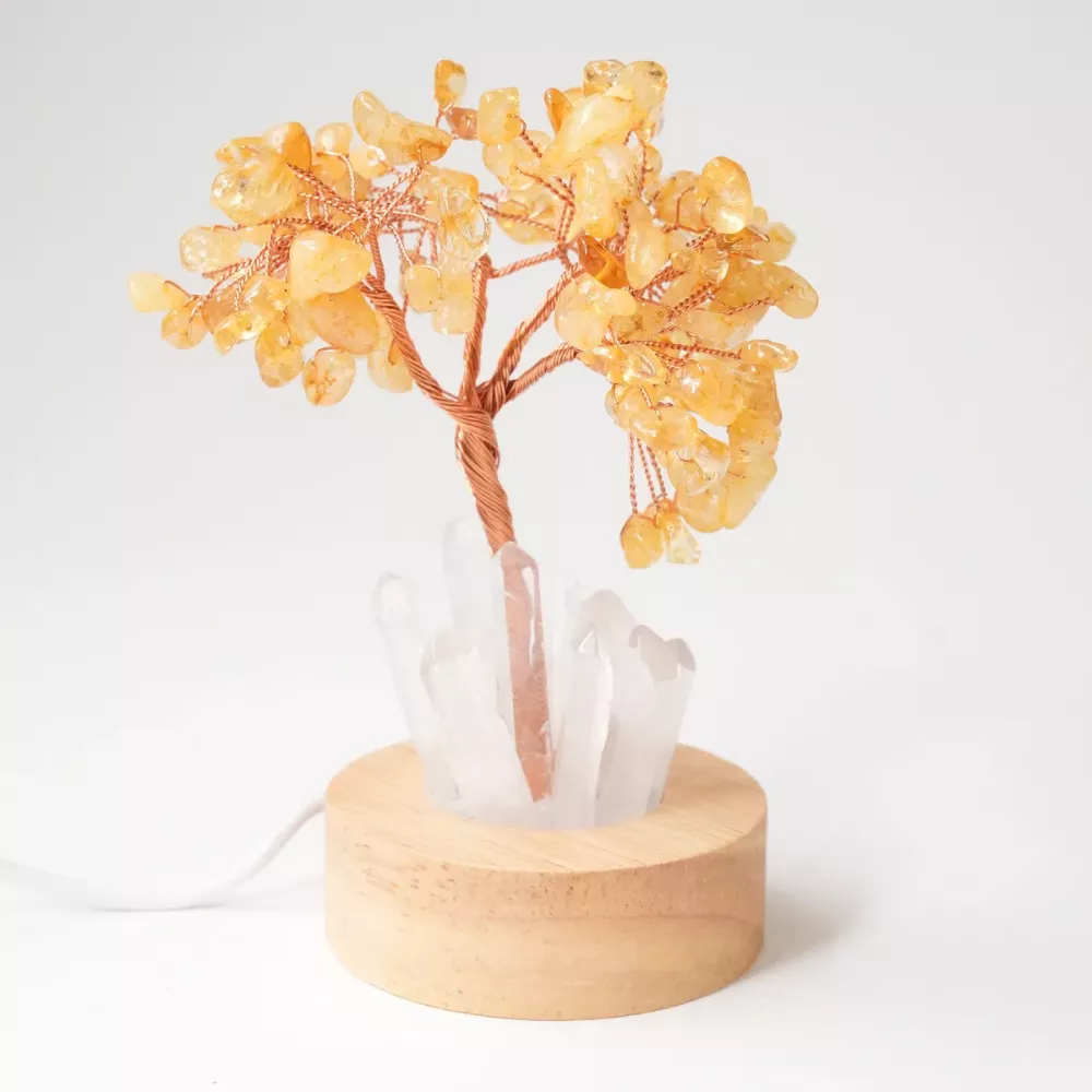 Kristall Citrin LED Tree of Life