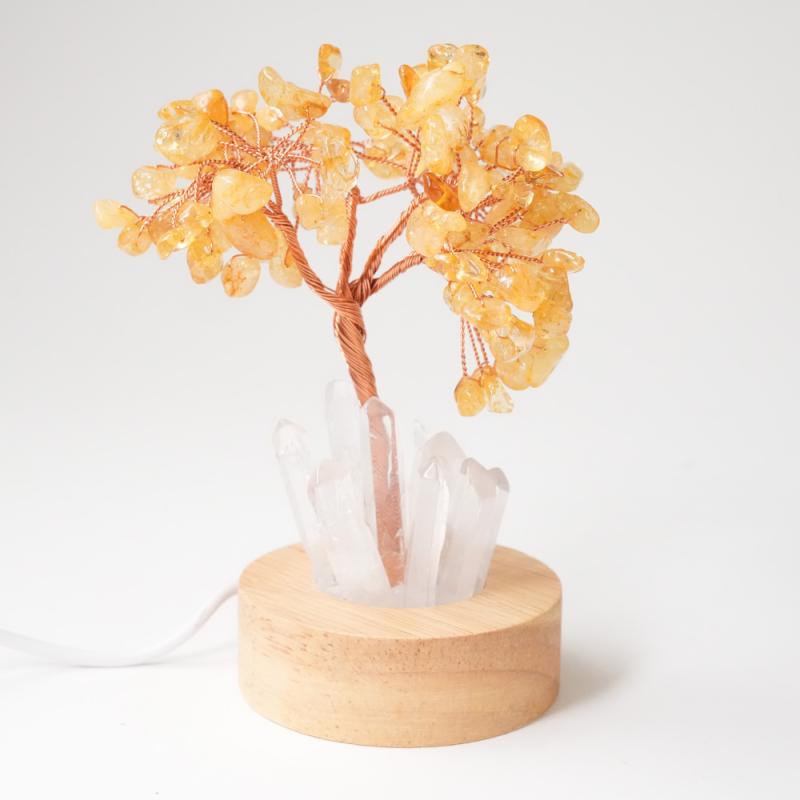 Kristall Citrin LED Tree of Life