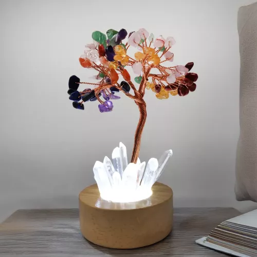 Kristall Chakra LED Tree of Life