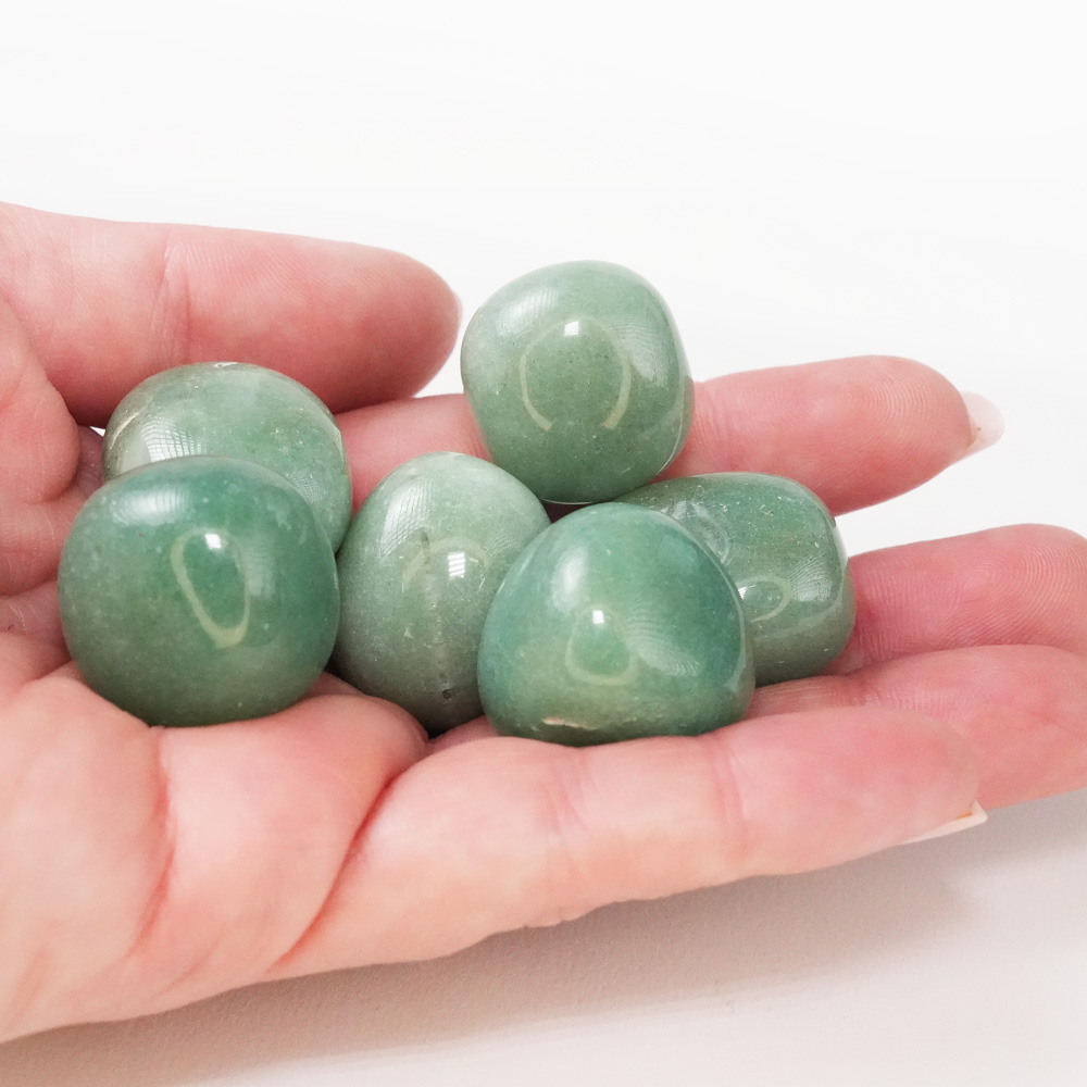 Krystall Polert Grønn Aventurin