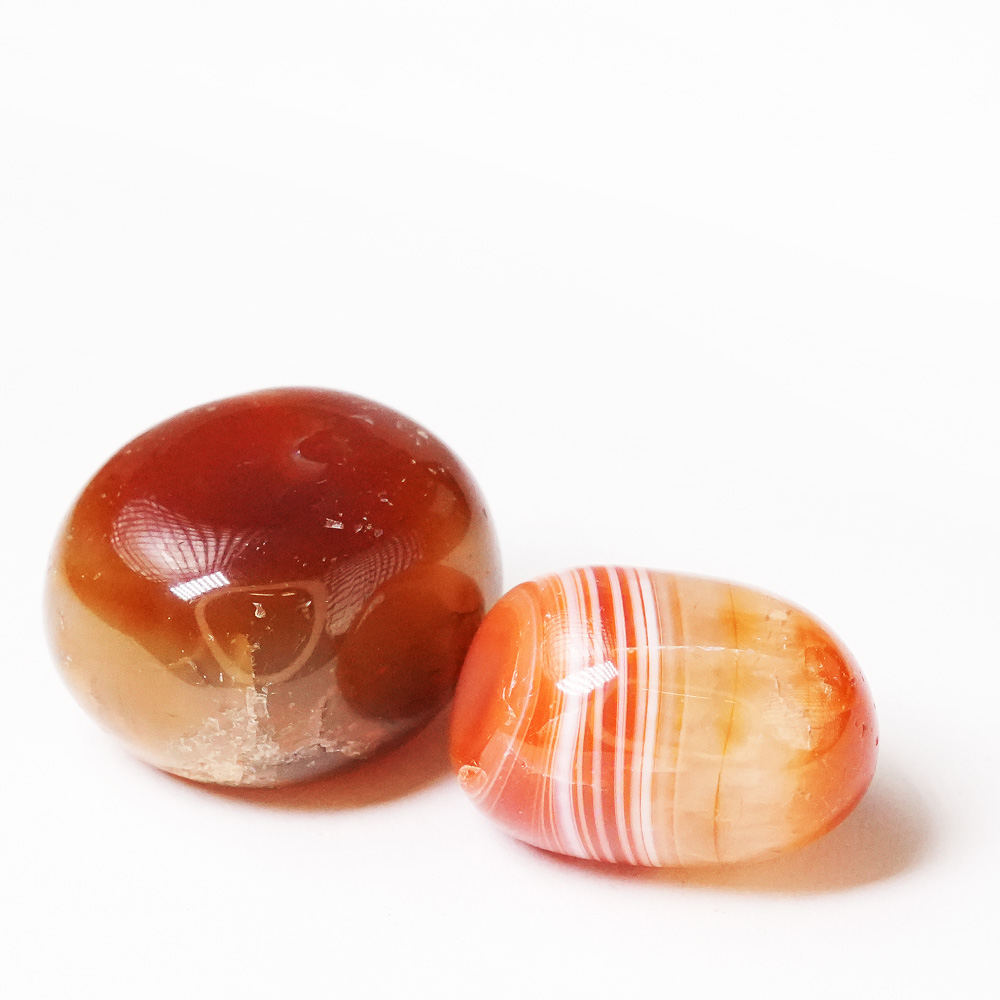 Krystall Polert Rød Agat
