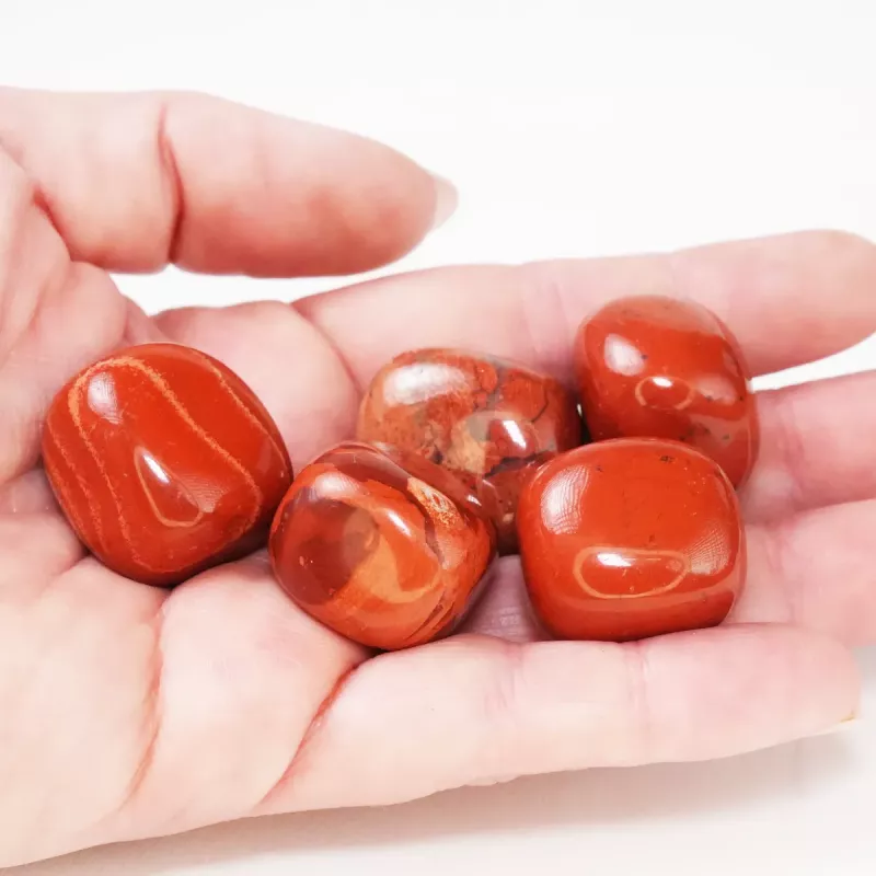 Krystall Polert Rød Jaspis