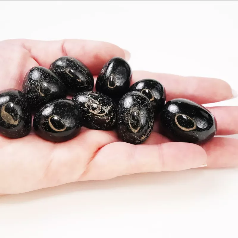 Krystall Polert Sort Turmalin