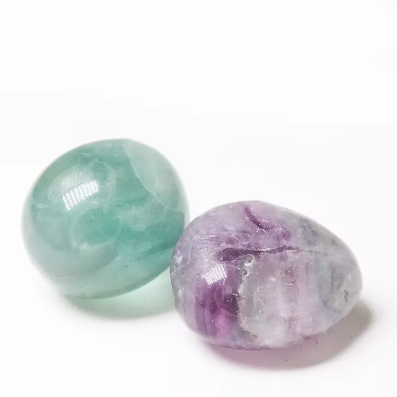 Krystall Polert Regnbue Fluoritt