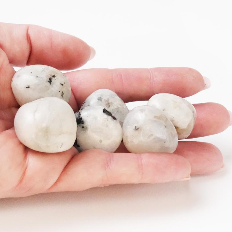 Kristall Trumlad Regnbågsmånsten