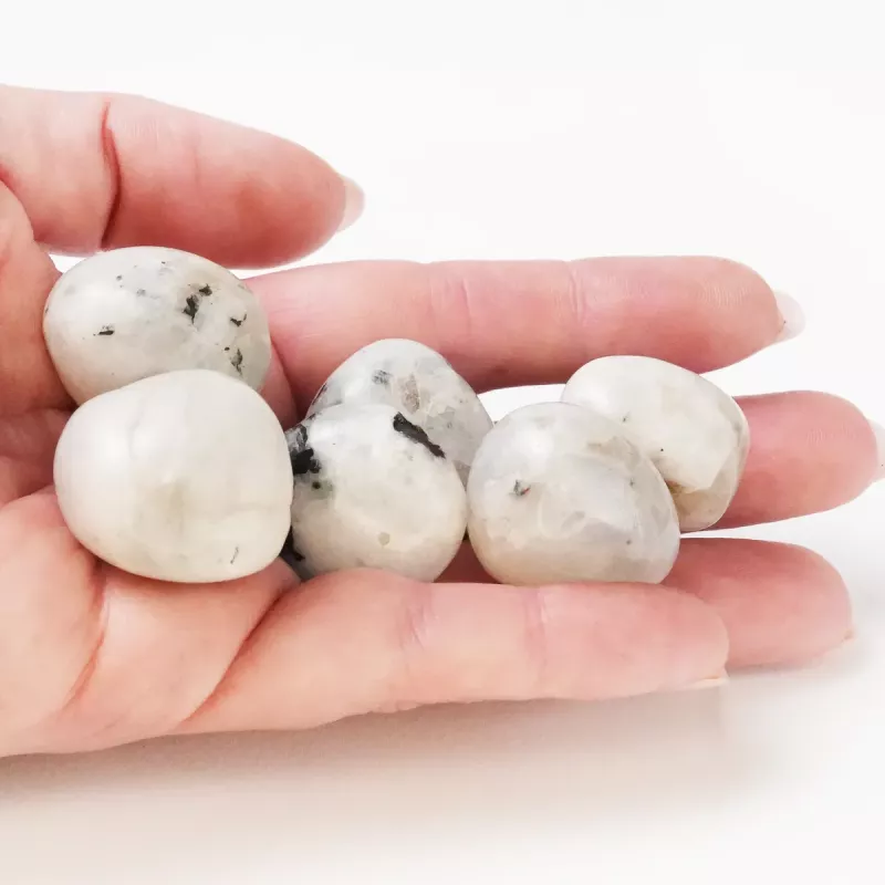 Krystall Polert Regnbue Månestein