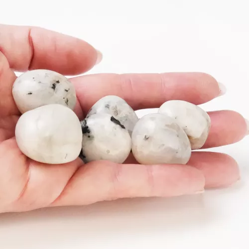 Kristall Trumlad Regnbågsmånsten