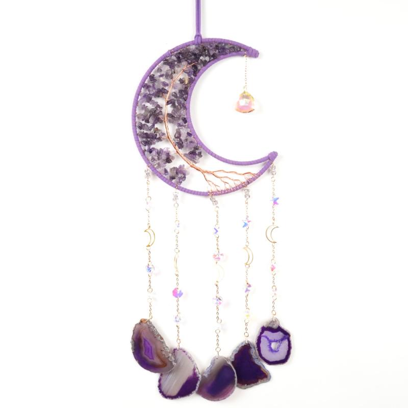 Kristall Drömfångare Ametist Måne