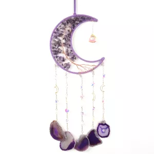 Kristall Drömfångare Ametist Måne