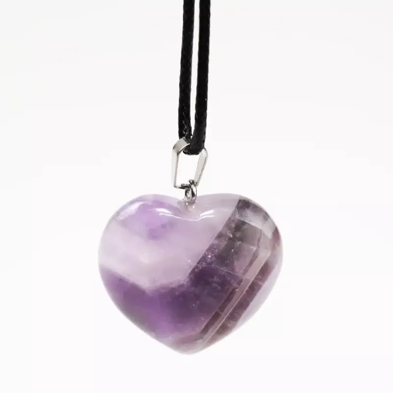 Kristall Hjärta Ametist Hänge