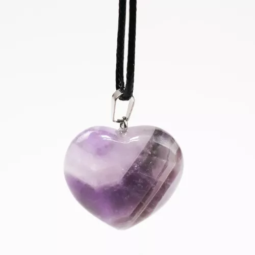 Kristall Hjärta Ametist Hänge
