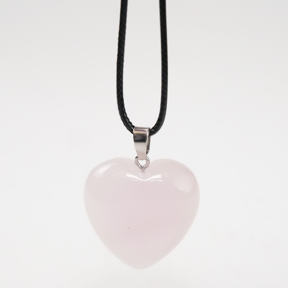 Krystall Hjerte Rosenkvarts Anheng