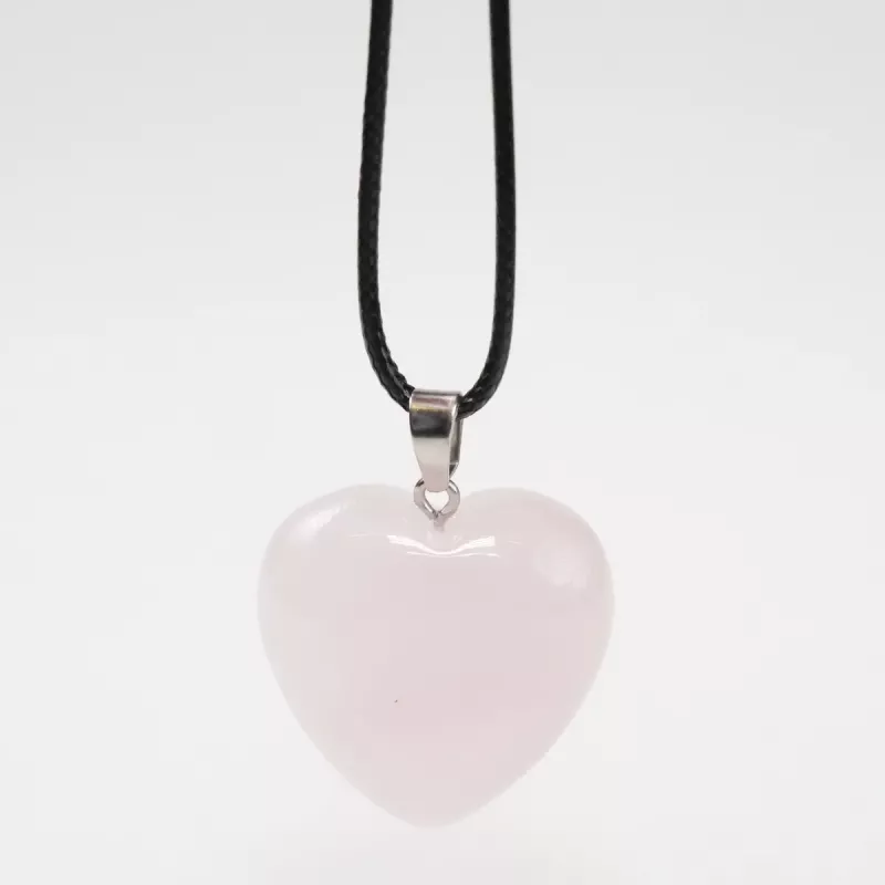 Krystall Hjerte Rosenkvarts Anheng