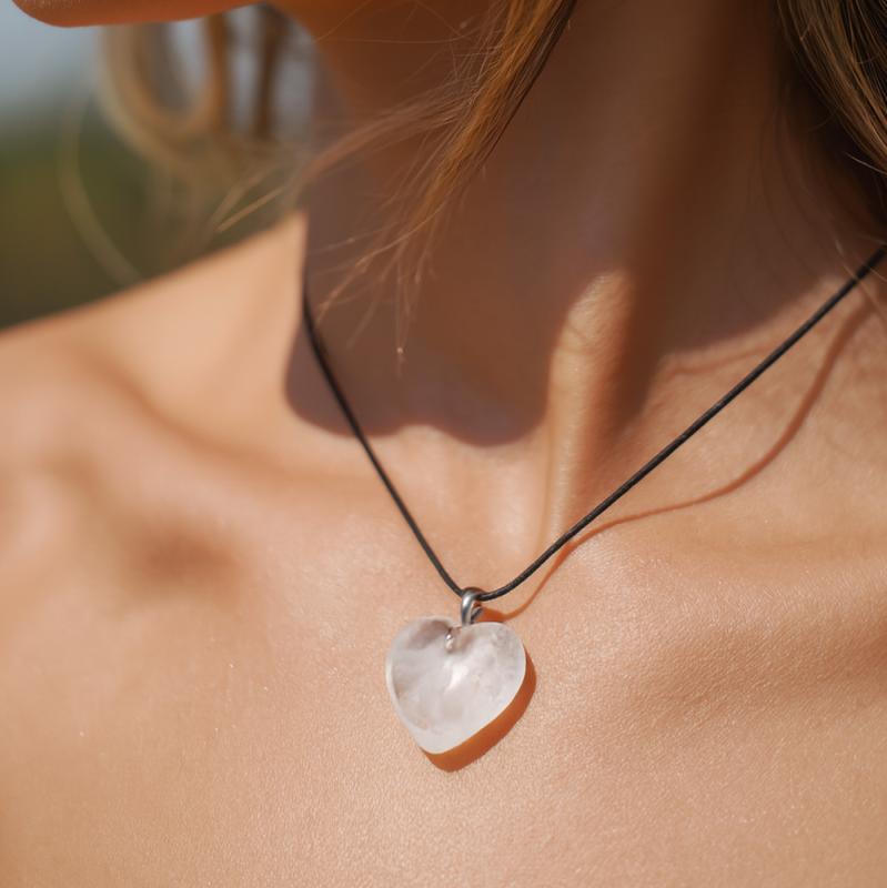 Kristall Hjärta Bergkristall Hänge