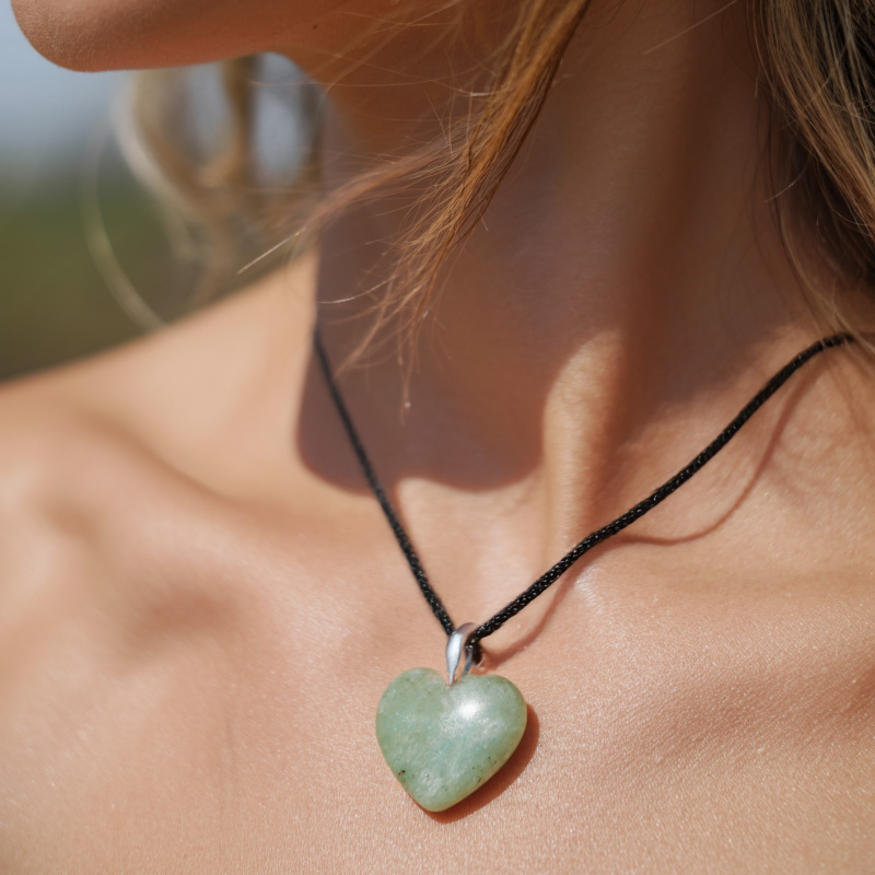 Krystall Hjerte Grønn Aventurin Anheng