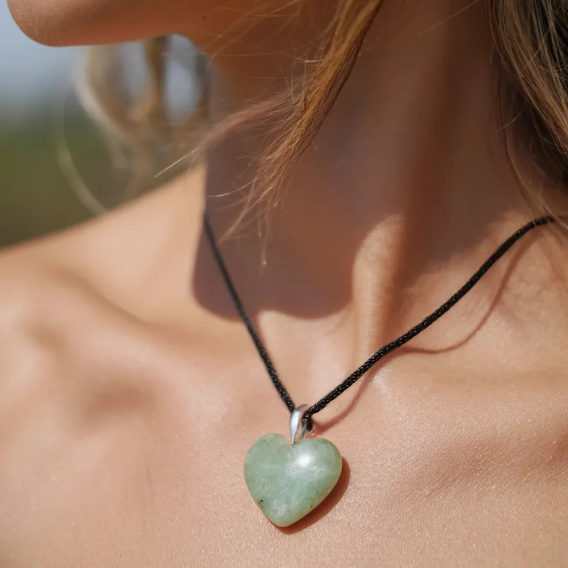 Krystall Hjerte Grønn Aventurin Anheng