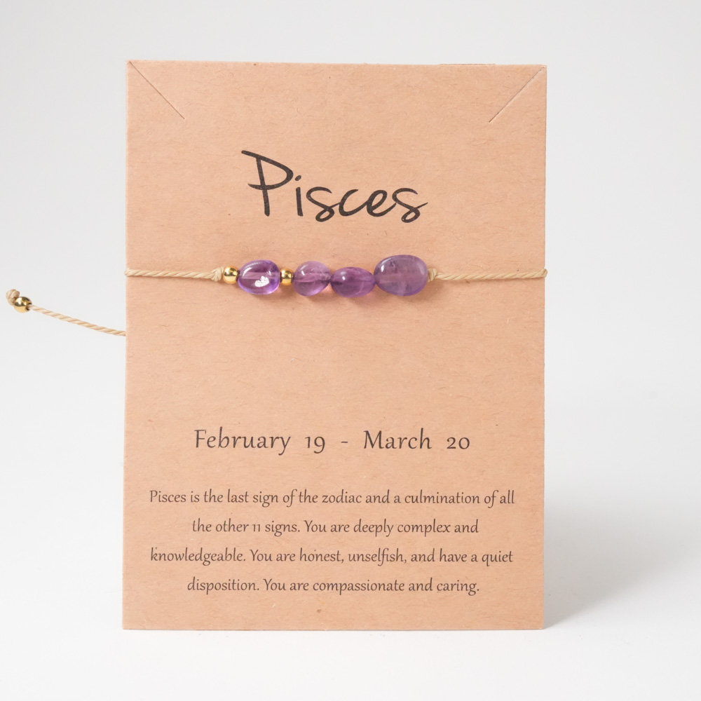 Krystall Armbånd Fiskene