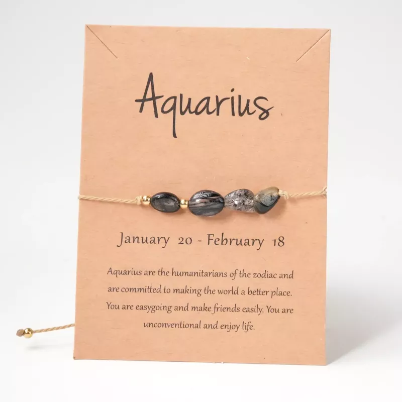 Krystall Armbånd Vannmannen