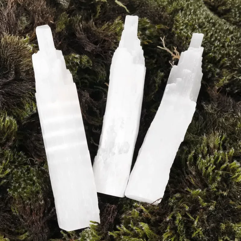Krystall Selenitt Rå Tårn