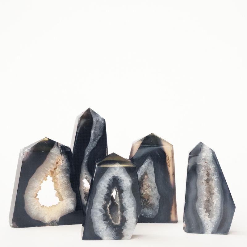 Kristall Svart Agat Torn