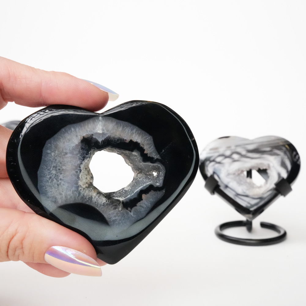 Krystall Sort Agat Hjerte