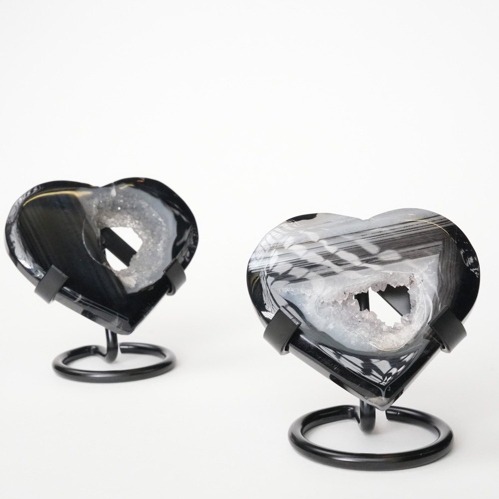 Krystall Sort Agat Hjerte