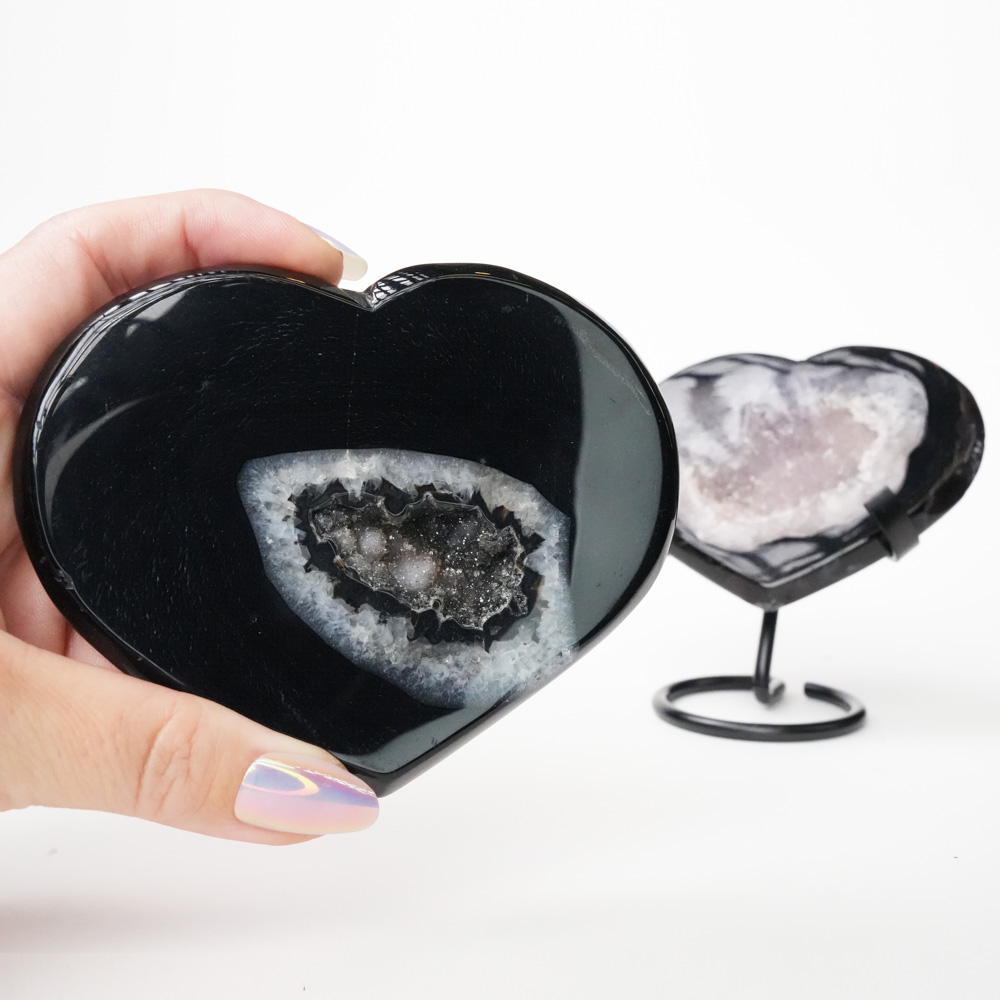 Krystall Sort Agat Hjerte