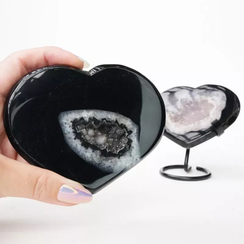 Krystall Sort Agat Hjerte