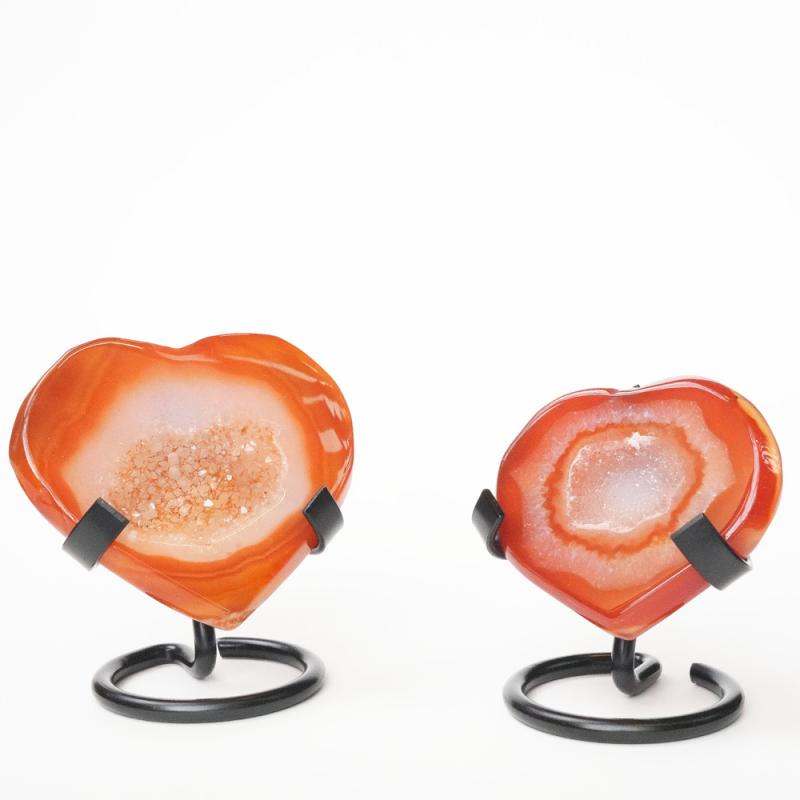 Kristall Röd Agat Hjärta