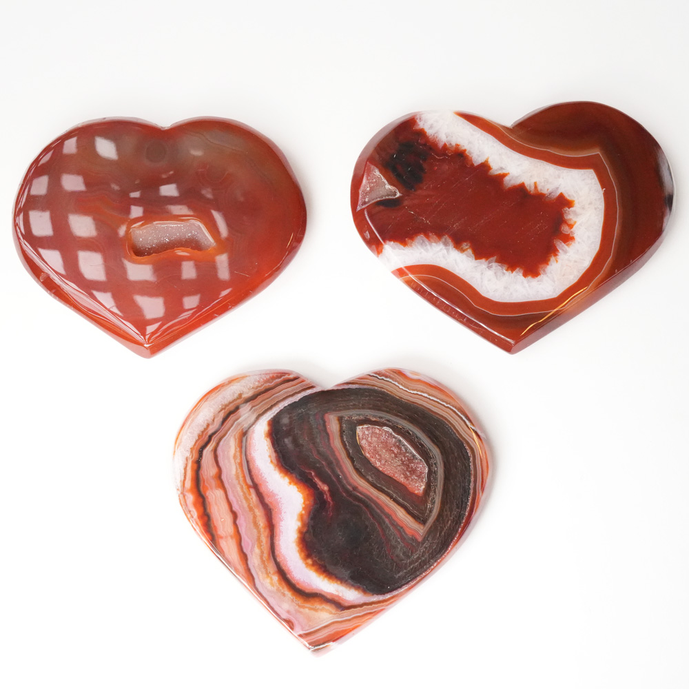 Krystall Rød Agat Hjerte