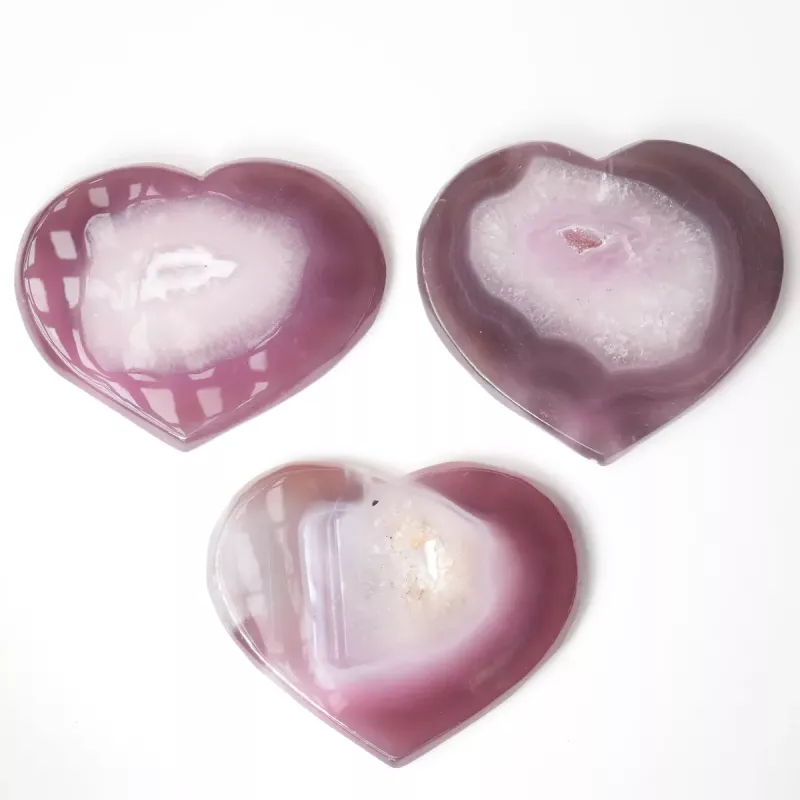 Krystall Rosa Agat Hjerte