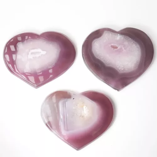 Kristall Rosa Agat Hjärta