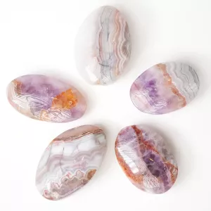 Kristall Ametist Agat Worry Stone