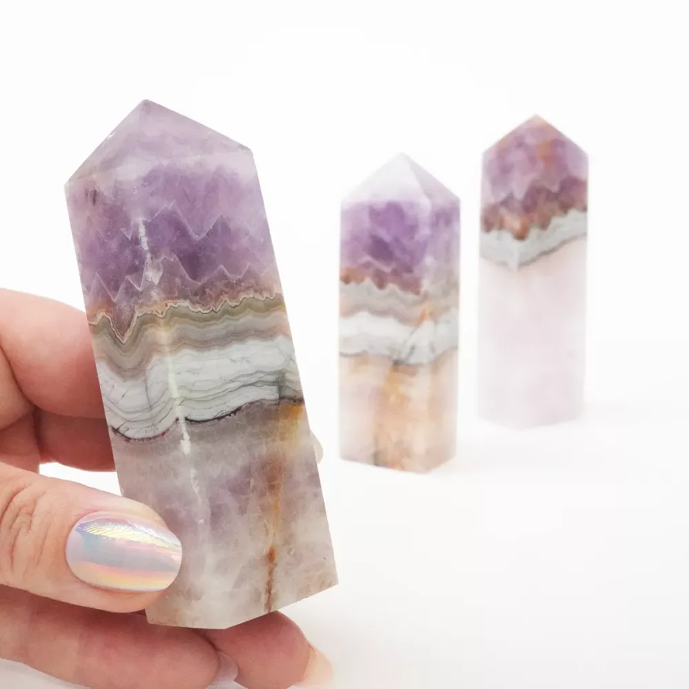 Krystall Ametyst Agate Tårn