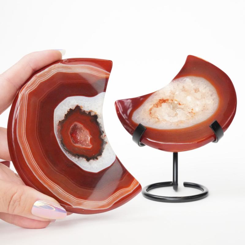 Kristall Röd Agat Måne