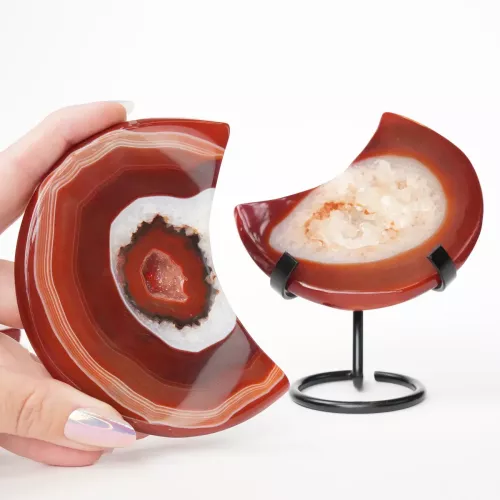 Kristall Röd Agat Måne