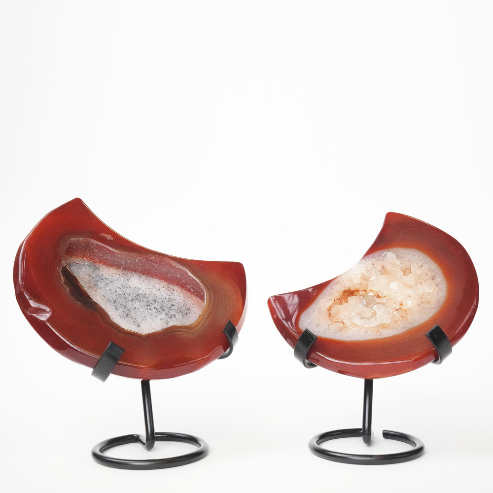 Krystall Rød Agat Måne