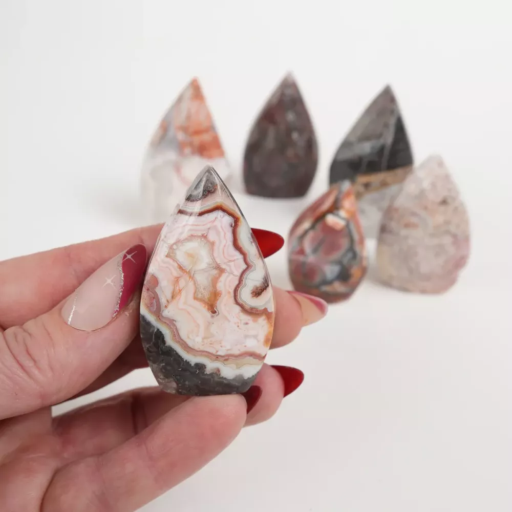 Krystall Mexican Agate Dråpe