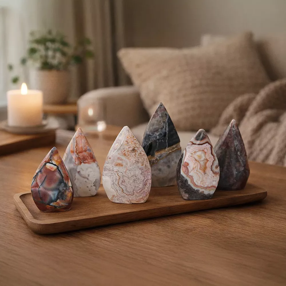 Krystall Mexican Agate Dråpe