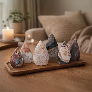 Krystall Mexican Agate Dråpe