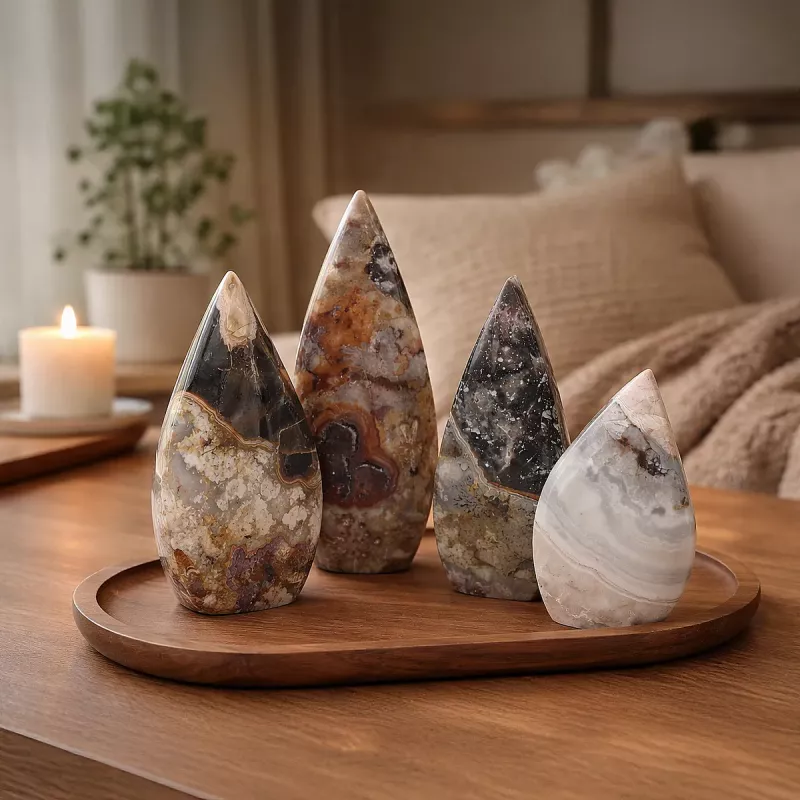 Kristall Mexikansk Agat Droppe