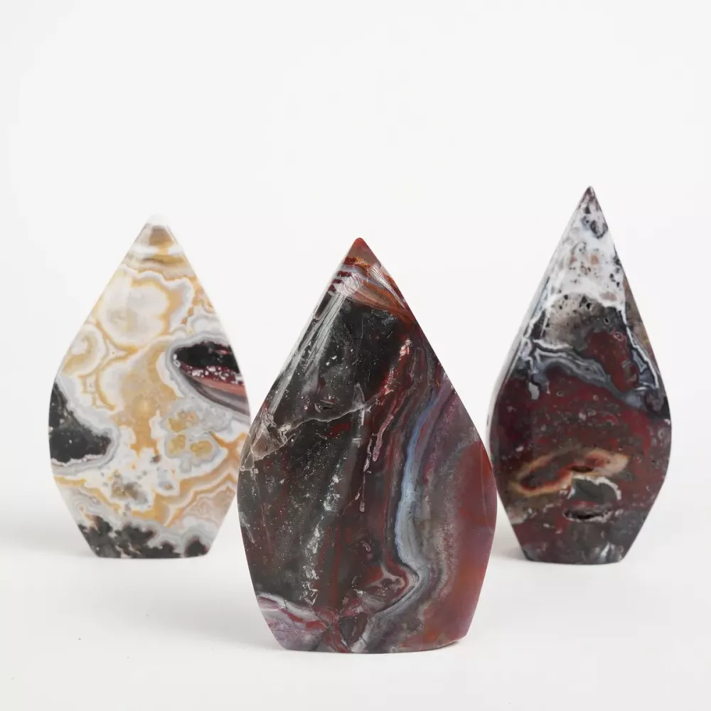 Krystall Mexican Agate Dråpe