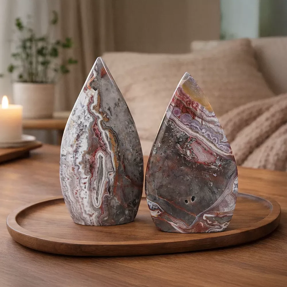 Krystall Mexican Agate Dråpe