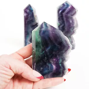 Kristall Regnbågsfluorit Torn