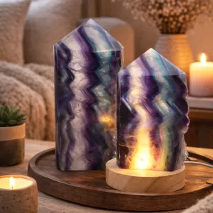 Krystall Regnbuefluoritt Tårn