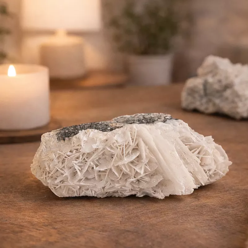 Kristall Vit Ros Kalcit