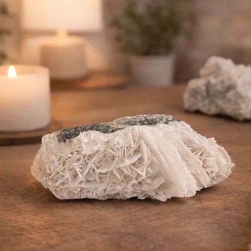 Kristall Vit Ros Kalcit