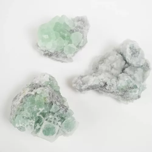 Kristall Grön Fluorit Sugar Kluster