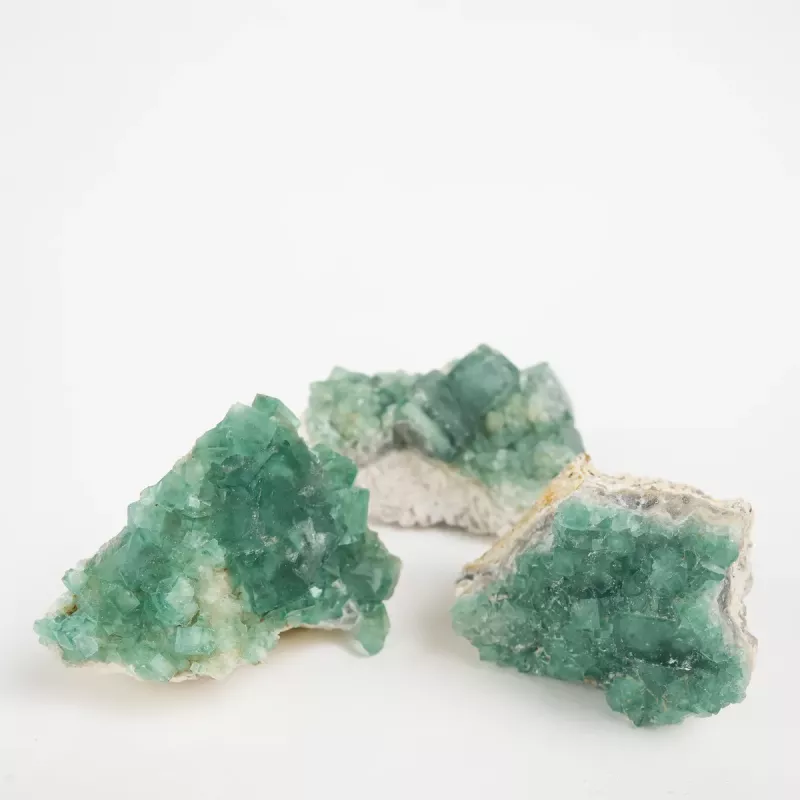 Kristall Grön Fluorit Kluster